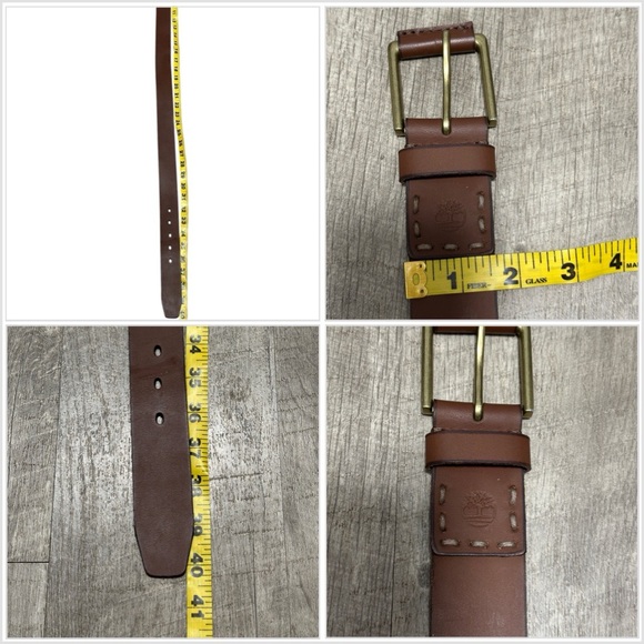 Men’s Realtree 1 1/2” Wide 40” Long 32 - 34 Leather Belt Brown Metal Buckle Uesd - Picture 1 of 9